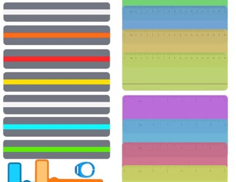 18 Piezas Tiras guía de Lectura, CNYMANY Tiras destacadas Guías para los dedos tiras de lectura Marcadores Lectura de reglas de seguimiento Herramientas para la dislexia para Niños Maestro