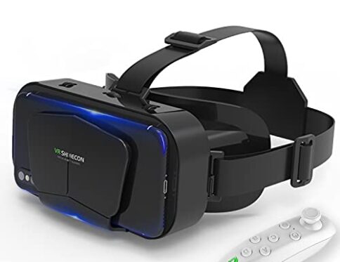 3D VR Gafas de Realidad Virtual, Disfruta de los Mejores Juegos y Videos (con Controlador Bluetooth), Compatible 5 Inch – 7 Inch Pulgadas Smartphone Amplia compatibilidad por Android/Phone