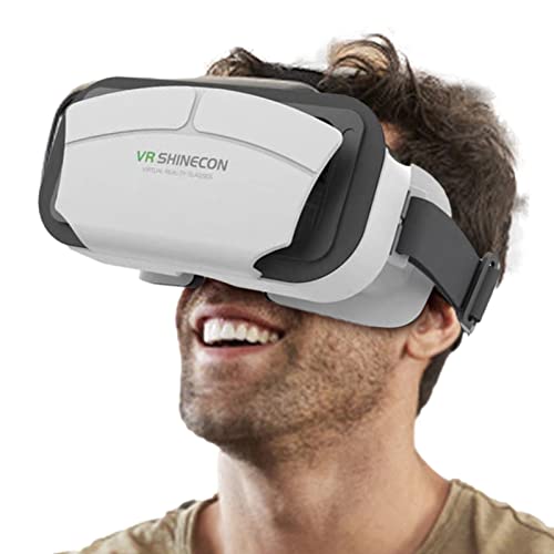 Auriculares Vr para teléfono – Auriculares 3D Vr, gafas Vr ajustables para adultos, cómodas gafas VR, auriculares Vr ligeros, visor VR ajustable, auriculares VR para teléfonos inteligentes
