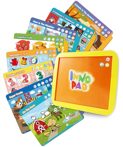 BEST LEARNING INNO Pad lecciones Inteligentes y Divertidas – Tableta educativa Juguete – Aprender el Alfabeto, números, Colores, Formas, Animales, Tiempo para niños 2-5 años (Versión en inglés)