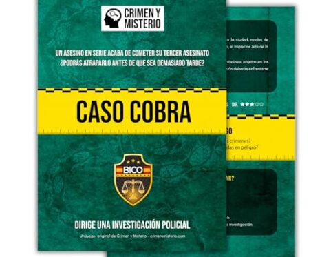 CRIMEN Y MISTERIO – Caso Cobra – Juego de Mesa Realista sobre investigaciÃ³n policial. Investiga la escenas del Crimen. Juego de Escape Room. Juego de Detectives