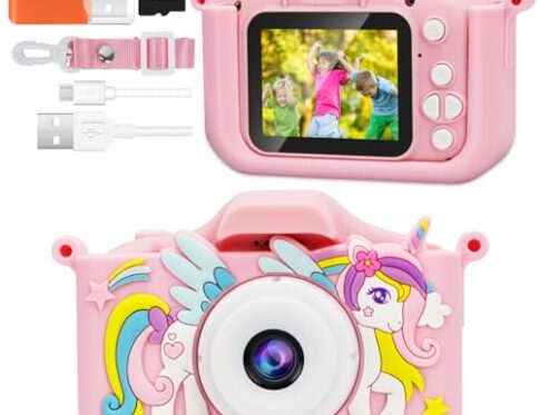 Camara Fotos Infantil, 2.0″ Camara de Fotos para NiÃ±os, 1080P HD CÃ¡mara de Fotos, CÃ¡mara Infantil Camara Fotos Juguetes NiÃ±as 3 4 5 6 7 8-12 AÃ±os Regalos de CumpleaÃ±o Regalos Comunion, 32GB SD