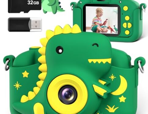 Camara Fotos Infantil, GREENKINDER Camara de Fotos para Niños con Pantalla de 2.0 Pulgadas,20MP & 1080P HD Cámaras Digital para Niños con 32GB TF Tarjeta,Juguetes de Cámara para Niños Niñas