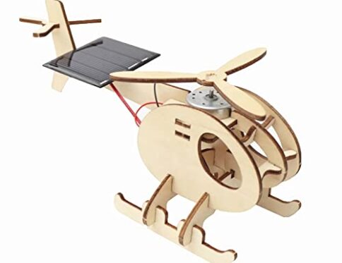 DIY Aviones de energía Solar de Madera Modelo de Manualidades de Juguete Educativo Regalo Maravilloso para niños