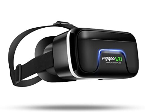FIYAPOO 3D VR Gafas de Realidad Virtual,Disfruta de Juegos y Videos en Alta Definición,Compatibles con Teléfonos Android/iPhone de 4.7-6.6 Pulgadas,Diseño Ligero, Amigos y Niños