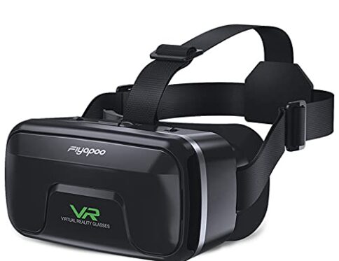 FIYAPOO Gafas 3D VR para Realidad Virtual, Disfruta de Videos y Juegos VR en Alta Definición, Compatibles con Teléfonos Android y iPhone de 4.7-6.6 Pulgadas, Regalar a Niños y Adultos.