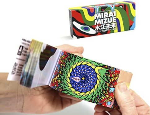 Flipboku – Mirai Mizue Flipbook – 6 Mágicas Animaciones Abstractas – Juego de Ilusiones Ópticas para Niños y Adultos – con Inmersión de Realidad Aumentada