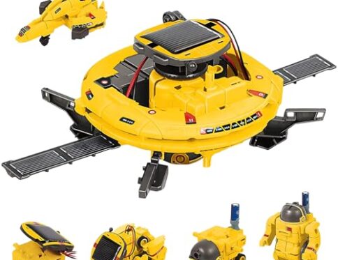 Focenat 6 en 1 Kit de Robot Solar, Juguetes Robots Solares para Niños, Juguetes Espaciales Solares, Stem Educatoinal Juguetes de Construcción, Kit Robotica Solares para Niños Niñas de 8 a 16 Años