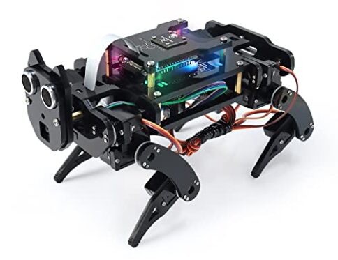 Freenove Robot Dog Kit for ESP32-WROVER (Included), Camera, Walking, Ultrasonic Ranging, Touch Sensor, Buzzer RGB LED Servo App