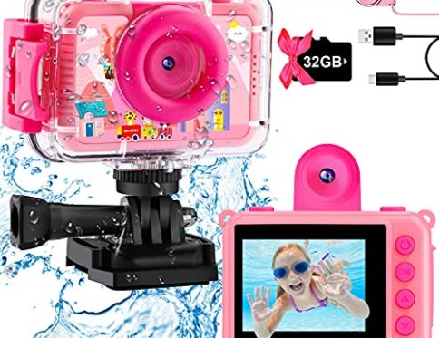 GKTZ CÃ¡mara de Fotos Infantil Impermeable, cÃ¡mara de vÃ­deo de acciÃ³n submarina Infantil, Regalo de CumpleaÃ±os para NiÃ±os y NiÃ±as de 3 4 5 6 7 8 9 10 11 12 AÃ±os