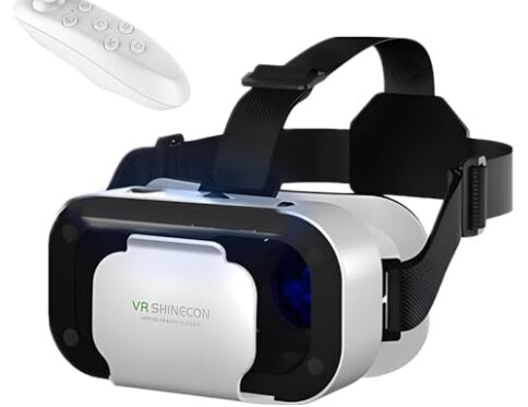 Gafas VR, 3D VR Gafas de Realidad Virtual con Control Remoto Bluetooth, Disfruta de los Mejores Juegos y Videos, Compatible 4.7-6.5 Inch’ Smartphone Amplia compatibilidad por Android/iOS