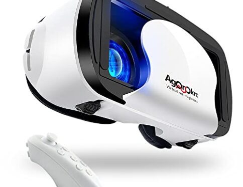 Gafas VR, Compatible con Phone y Android Phone,VR Gafas de Realidad Virtual – Disfruta de los Mejores Juegos y Videos RV 3D, 2K Gafas VR – Blanco