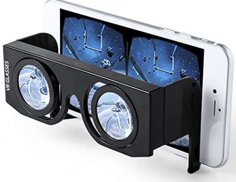 Gafas Virtuales 3D Realtad Virtuales Visor Teléfono Móvil vr Juego (Negro)