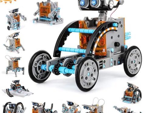 Hojalis Robot Solar, 13 en 1 Robot Juguete Niño Maqueta Coche Juegos de Construcción Robótica Educativa al Aire Libre Experiencias Científicas Regalo para Niño Niña 10 11 12 13 14 Años