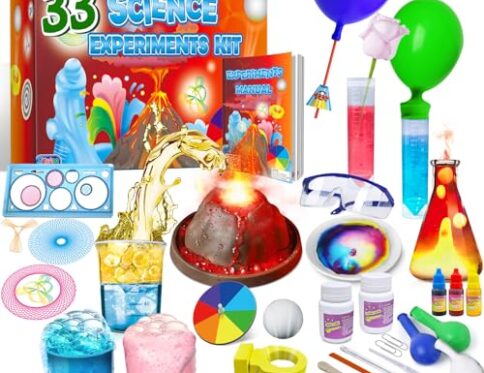 JOPSHEEN Kit de Ciencia de 33 experimentos para niÃ±os, proyectos cientÃ­ficos Stem Juguetes para niÃ±os y niÃ±as, DIY Erupcion VolcÃ¡n, Regalo para NiÃ±os y NiÃ±as, Regalos educativos de Aprendizaje