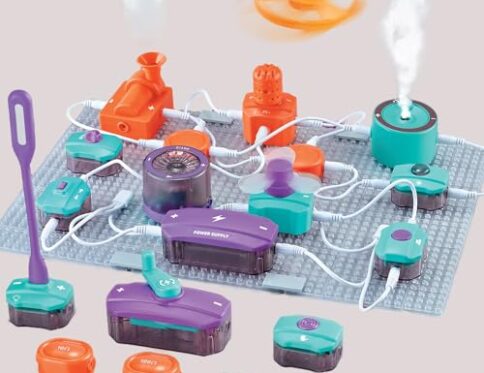 Juego de circuitos electrÃ³nicos con 45 bloques de circuitos,101 experimentos para aprender sobre electricidad, kit de exploraciÃ³n electrÃ³nica DIY,juguetes educativos STEM para niÃ±os a partir de 3 aÃ±os