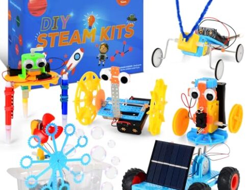 Kit Experimentos Científicos Niños, Bricolaje Juguetes Stem Juego de Experimentos, Kit de Científico para Niños 8-12, Kit de Construcción Stem Juguetes Educativos Regalo de Cumpleaños Navidad Niños