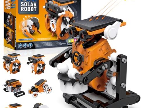 Kit Solar Robot, Juguete Robot Solar para Niños 8-12 Años, Robot Solar con Accionamiento por Energía Solar, Stem Juegos Educativos Robotica Construcción, Regalo para Niños 8 9 10 11 12 Años