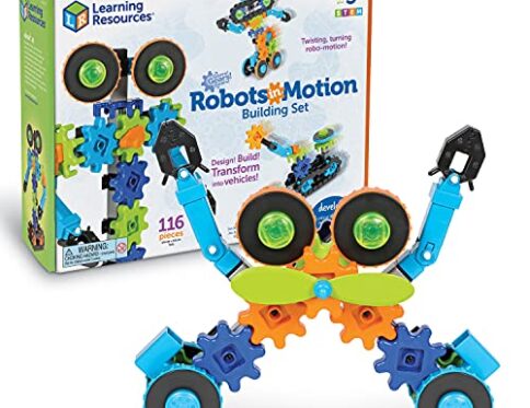 Learning Resources Robots en movimiento de Gears Gears Gears, STEM, juguete con engranajes,robot, niños de 5+ años de edad