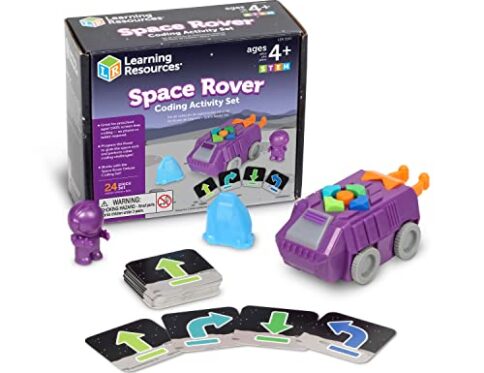 Learning Resources- Space Rover Coding Set vehículo de exploración Espacial, 23 Piezas, 4+ años, programación codificar, niños, Juguetes de Stem, Multicolor, M (LER3115)