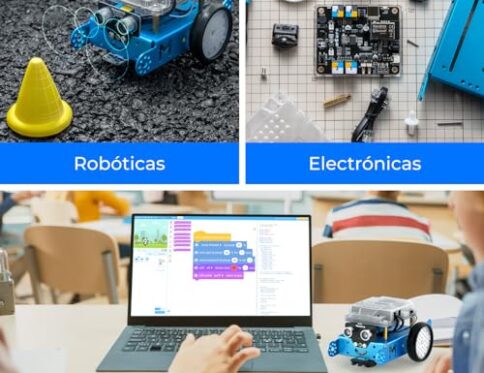 Makeblock mBot Robot Programable con Dongle, Juguete Stem Compatible con Scratch y Arduino, Inteligente EMO, Kit Robotica Interactivo para niños 6 a 12 años