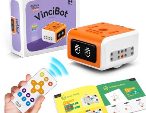 MatataStudio Robot Programable para Niños, VinciBot AI Robot Control Remoto Robot Electrónico Compatible Scratch y Python Kit Robotica Interactivo Programación Juguete Regalo para niños de 8-12 años