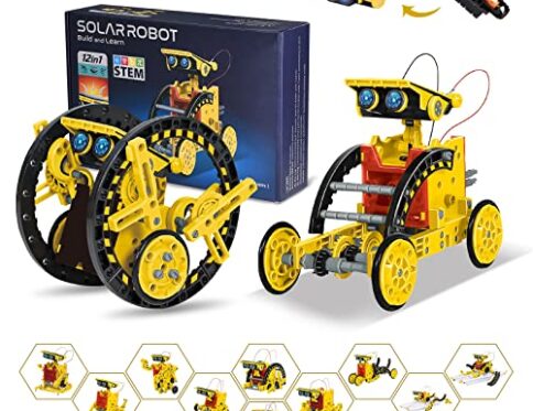 OMWay Robot Solar, Kit Robotica Juguetes NiÃ±os 7 8 9 10 AÃ±os, 12 en 1 Juegos Educativos Ciencia Experimentos Construcciones para NiÃ±os 11 12 AÃ±os, NavideÃ±os CumpleaÃ±os Regalos para NiÃ±o, 190 Piezas