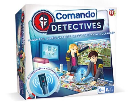 PLAY FUN BY IMC TOYS Comando Detectives | Identifica el culpable con el puntero – Juego de mesa para niños +8 Años