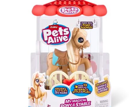 Pets Alive My Magical Pony and Stable Battery Powered Interactive Robotic Toy Playset by ZURU