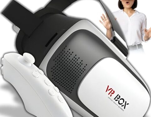 Retoo Gafas de Realidad Virtual para Smartphone de 3,5-6,3 Pulgadas con Mando a Distancia y Visor de 360° Gafas de Realidad Virtual compatibles con Android Samsung Moto LG Huawei ASUS