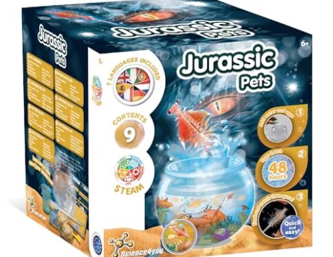 Science4you Artemias Mascotas Jurásicas (Familia de Triops) – CREA un Ecosistema, Animales Vivos Acuáticos, Dragones de Agua + Pecera para Niños, Juegos, Juguetes, Regalo para Niño y Niña 6+ años