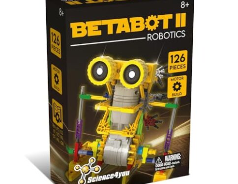 Science4you Betabot – Kit de Construcción de Robots para Niños, Construye Tu Propio Robot Caminante, Kit de Robótica con 126 Piezas, Betabot Nueva Versión, Juguetes Stem para Niños 8 9 10 11+
