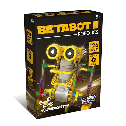 Science4you Betabot – Kit de Construcción de Robots para Niños, Construye Tu Propio Robot Caminante, Kit de Robótica con 126 Piezas, Betabot Nueva Versión, Juguetes Stem para Niños 8 9 10 11+