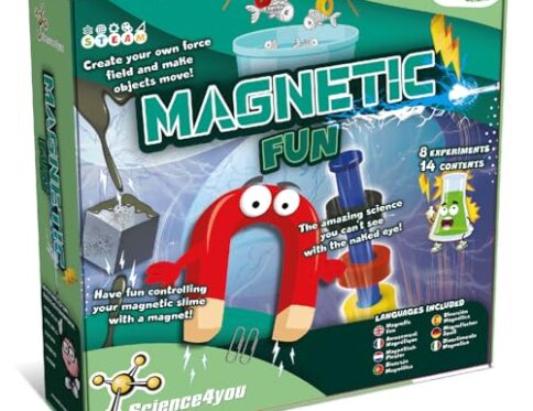 Science4you Invenciones Magnéticas para Niños – Kit de Ciencia con Imanes, Juguetes Magnéticos, Cubos y Masilla, 6 Experimentos y 14 Contenidos, Juegos de Slime, Regalos para Niños y Niñas 8 9 10 11+