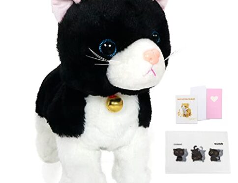 Smalody Juguetes de Peluche, Novedad Control de Sonido Electrónico Gato Interactivo Juguetes Electrónicos Mascotas Robot Gato para Niños Niños