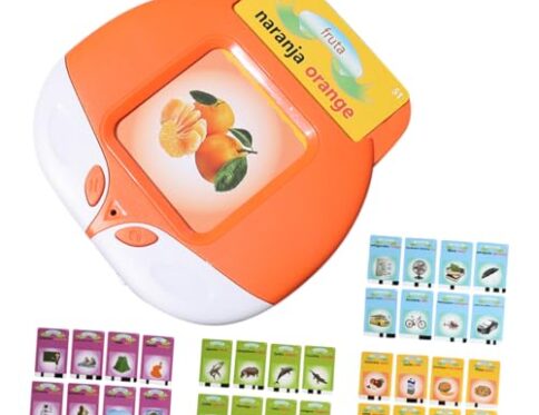 TOBBOMEY 1 Juego De Máquina De Educación Temprana Dispositivo De Lectura De Tarjetas Tarjeta Educativa Audible Palabras Que Hablan Tarjetas Flash Juguetes Sensoriales Para Autistas