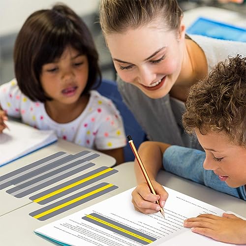 TSUWNO Tiras de Guía de Lectura: 10 pcs de Reglas para Aliviar Estrés Visual, Dislexia y ADHD en la Lectura. - Imagen 3