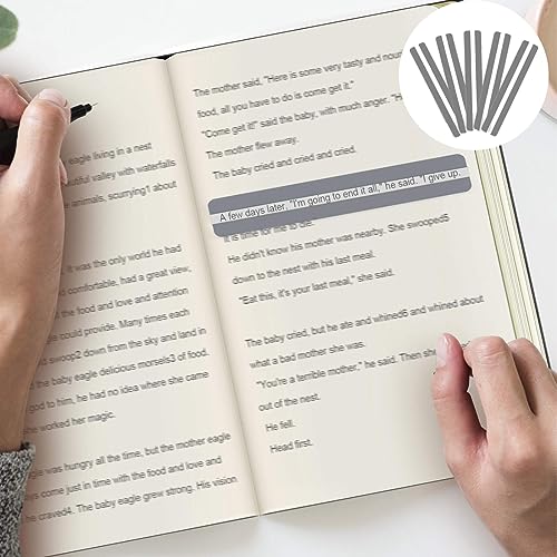TSUWNO Tiras de Guía de Lectura: 10 pcs de Reglas para Aliviar Estrés Visual, Dislexia y ADHD en la Lectura. - Imagen 4