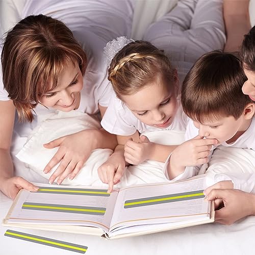 TSUWNO Tiras de Guía de Lectura: 10 pcs de Reglas para Aliviar Estrés Visual, Dislexia y ADHD en la Lectura. - Imagen 6