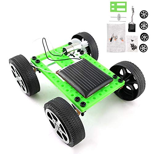 Tbest DIY Vehículo de Juguete con energía Solar Juguete para niños Mini Sun Power Modelo de Coche Solar Juguete Física Ciencia Juguete Educativo Coche Solar Kit