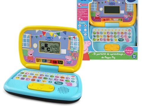 VTech Portátil de Aprendizaje de Peppa Pig, Ordenador Interactivo para niños +3 años, Versión ESP