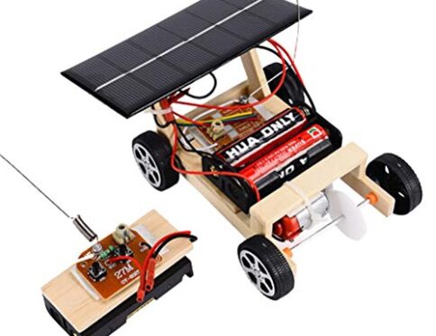 YeahiBaby Madera Coche Solar Juego de Juguetes para ensamblar con Bricolaje Kit de Coche con energía Solar Ciencia Entorno Educativo Tecnología Regalos para Kits Niños y niñas Niños pequeños