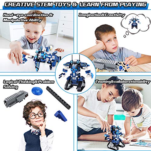 Yerloa Kit Robot Programable Juguetes Niños 8 Años, Robot Juguete Regalo Niño 8 Años, Robotica para Niños 10 Años Juegos Niños 10 a 12 Años, Kit Robotica Regalo Niño 7 8 9 10 11 12 Años (405 Piezas) - Imagen 6